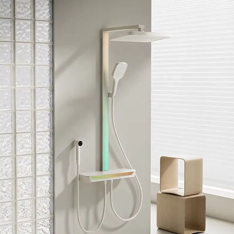 Spa & Wellness Hotel Olympia Mariánské Lázně - Brass Digital Waterfall Shower Set Wall